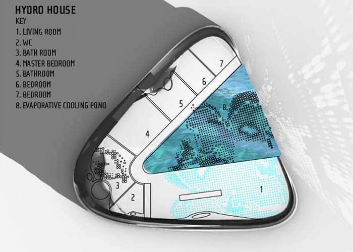 Проект самоохлаждающегося дома в пустыне - Hydro House Concept